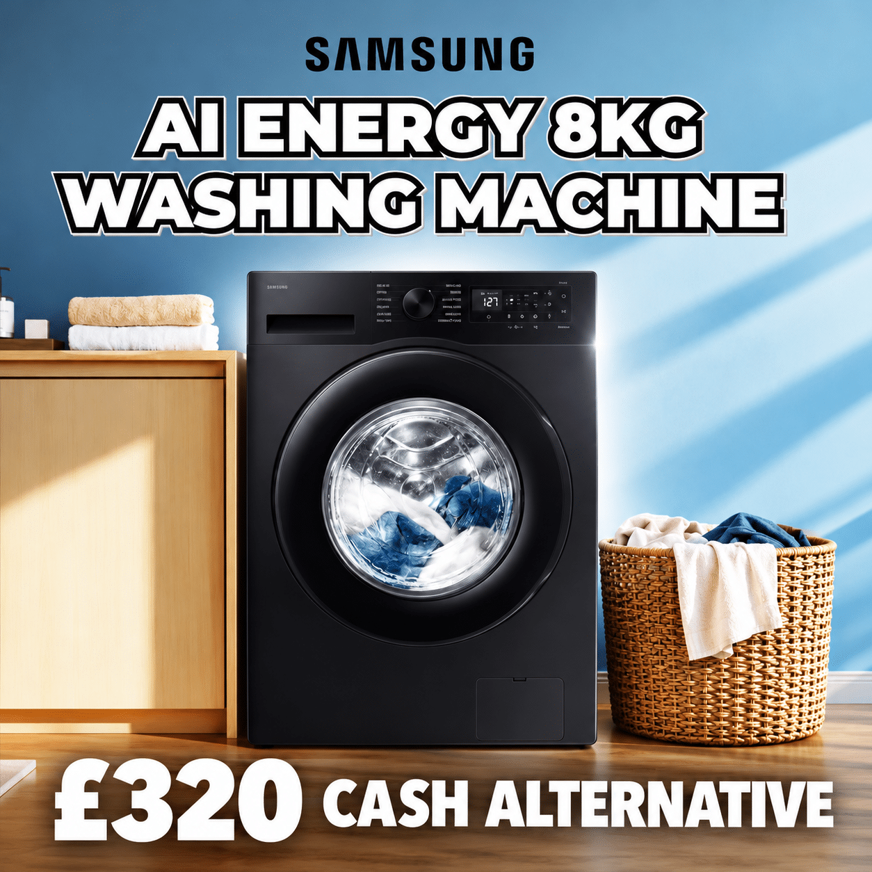 Samsung AI Energy 8kg Washing Machine OR £320