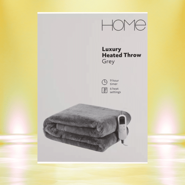 Home Grey Heated Throw Or £45