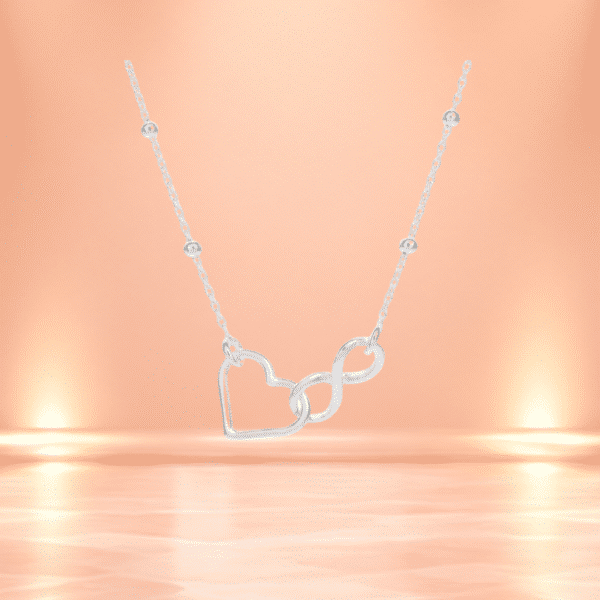 Revere Sterling Silver Infinity Heart Pendant NecklaceOr £26