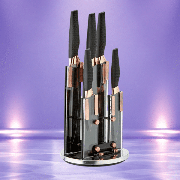 Argos Home 5 Piece Revolving Knife Block Set - Rose Gold Or £32