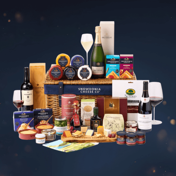 Snowdonia Cheese Connoisseur's Indulgence Wicker Hamper Or £450