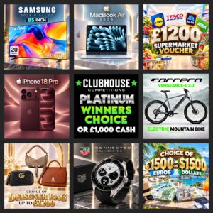 Platinum Winners Choice OR £1,000 Cash
