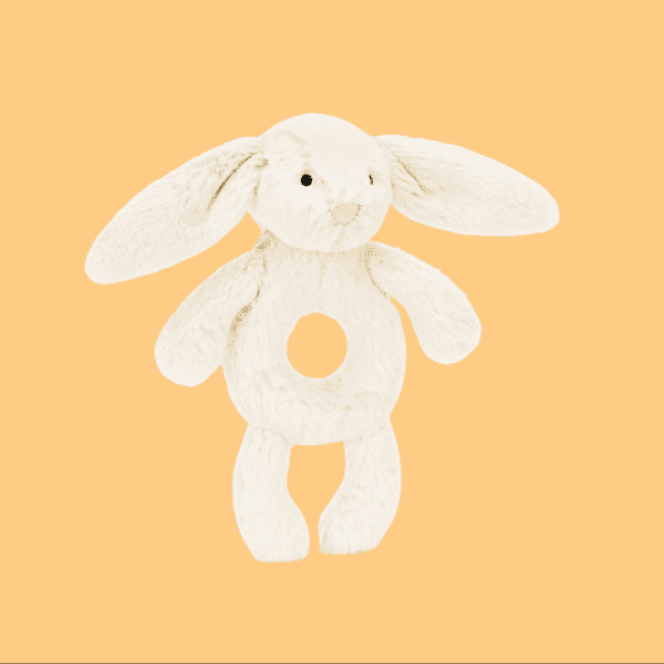 Jellycat Bashful Bunny Ring Rattle Or £18