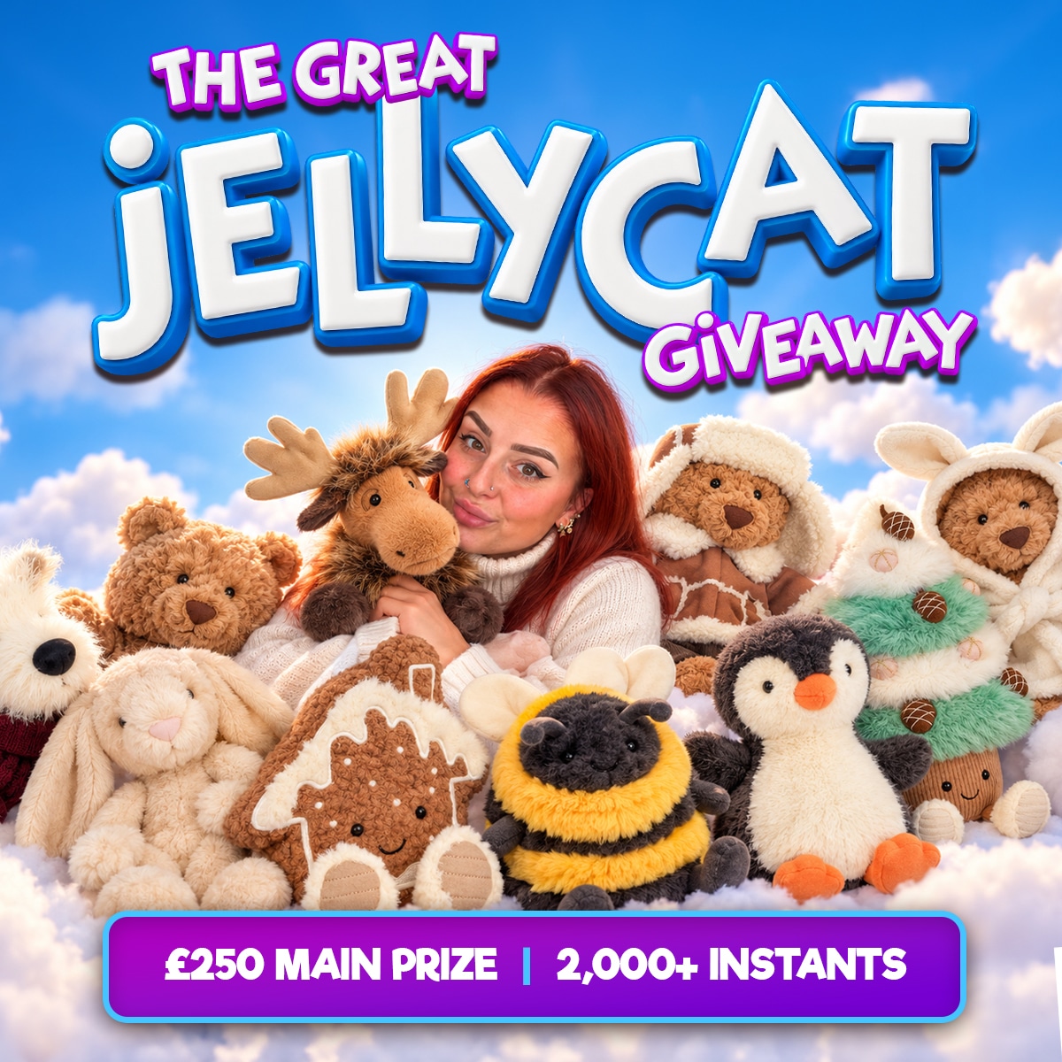 The Great Jellycat Giveaway (2,242 Instant Wins)
